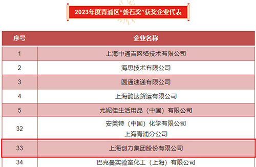 喜報！上海創(chuàng)力集團榮獲2023年度青浦區(qū)百強優(yōu)秀企業(yè)等三項大獎(圖5)